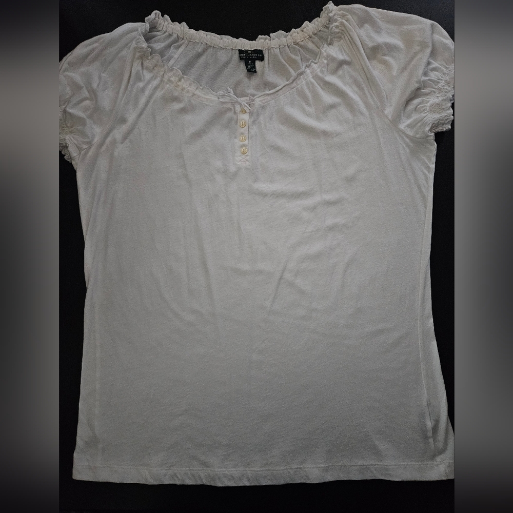 Vintage - Lauren Jeans Co. White Soft & Cuddly Cotton Jersey - Size 1X - NWOT